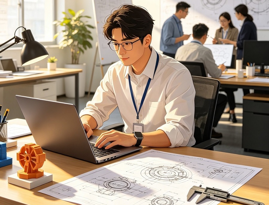 Product Design Engineer working on CAD